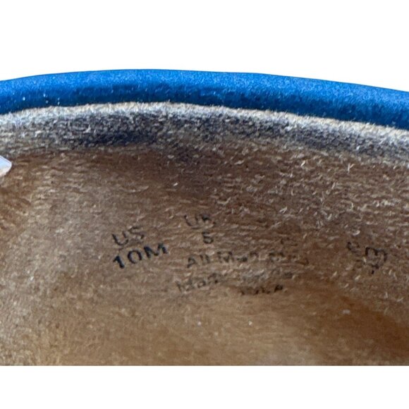 Naturalizer Size 10M Stylist Comfortable Perforated Blue Leather Loafers - Picture 5 of 7